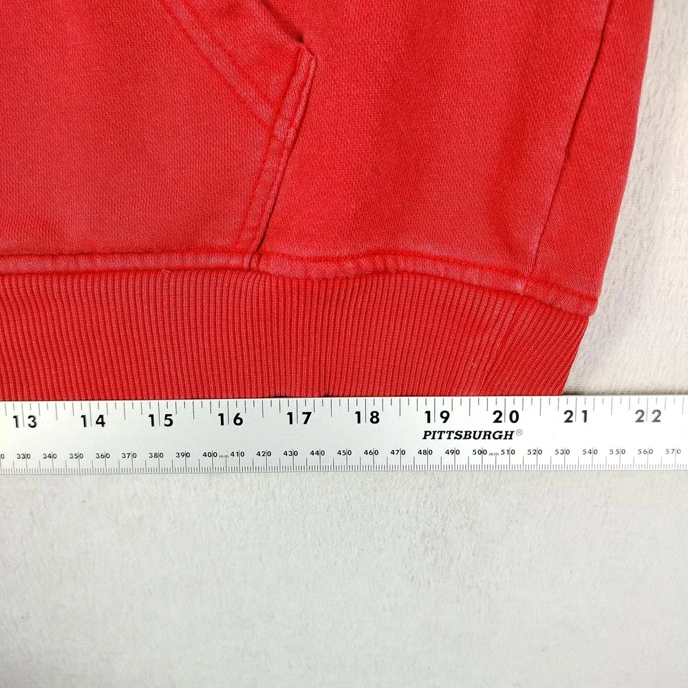 Adidas Originals Hoodie Sweatshirt Mens Medium Red Trefoil Pullover Fleece